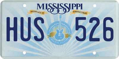 MS license plate HUS526