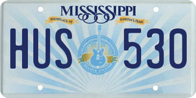 MS license plate HUS530