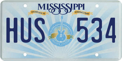 MS license plate HUS534