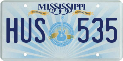 MS license plate HUS535