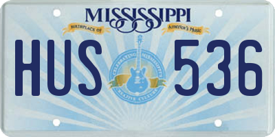 MS license plate HUS536