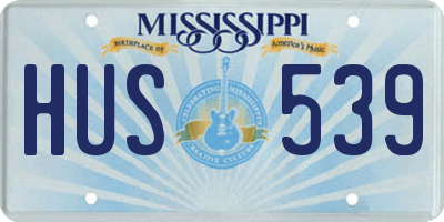 MS license plate HUS539