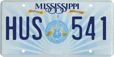 MS license plate HUS541