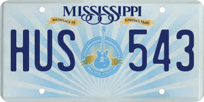 MS license plate HUS543