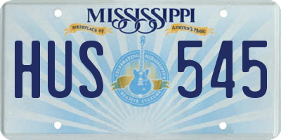 MS license plate HUS545