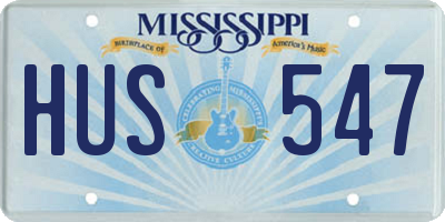 MS license plate HUS547
