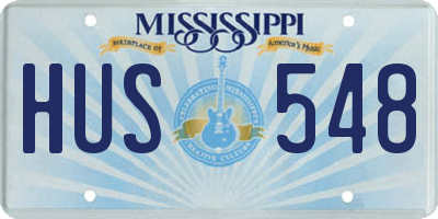 MS license plate HUS548