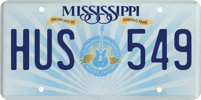 MS license plate HUS549