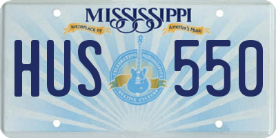 MS license plate HUS550