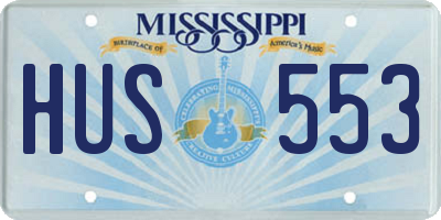 MS license plate HUS553
