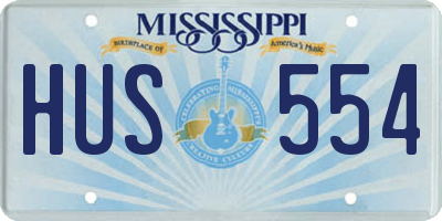 MS license plate HUS554