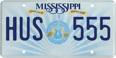 MS license plate HUS555