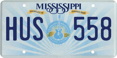 MS license plate HUS558
