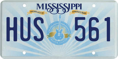 MS license plate HUS561