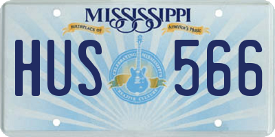 MS license plate HUS566