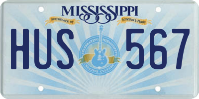 MS license plate HUS567