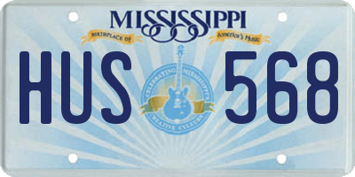 MS license plate HUS568