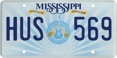 MS license plate HUS569