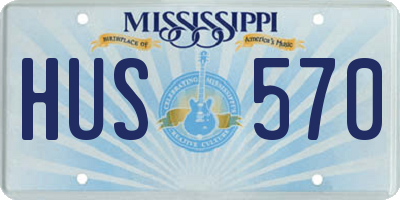 MS license plate HUS570
