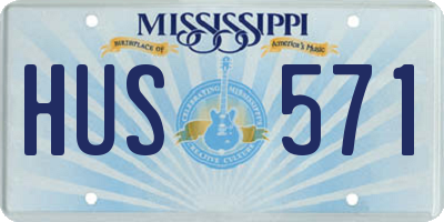MS license plate HUS571