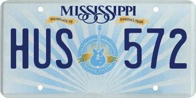 MS license plate HUS572