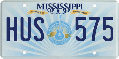 MS license plate HUS575