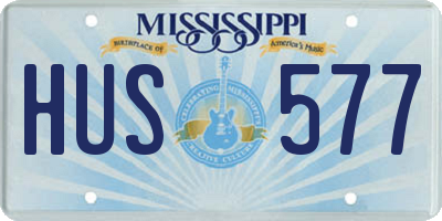 MS license plate HUS577