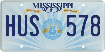 MS license plate HUS578