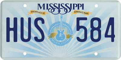 MS license plate HUS584