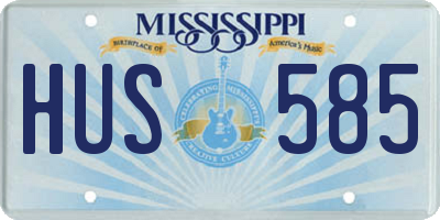 MS license plate HUS585