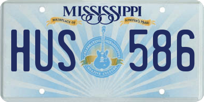 MS license plate HUS586
