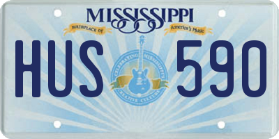 MS license plate HUS590