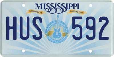 MS license plate HUS592