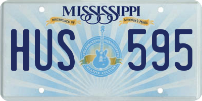 MS license plate HUS595
