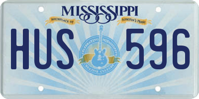 MS license plate HUS596