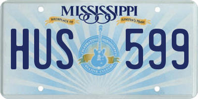 MS license plate HUS599
