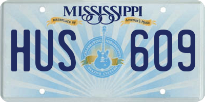 MS license plate HUS609
