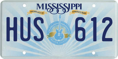 MS license plate HUS612