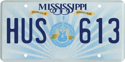 MS license plate HUS613