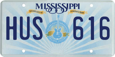 MS license plate HUS616