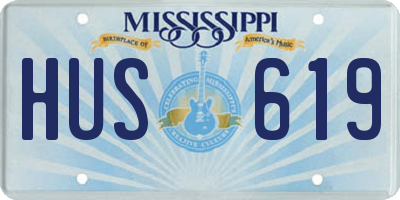 MS license plate HUS619