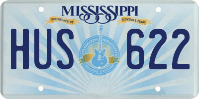 MS license plate HUS622