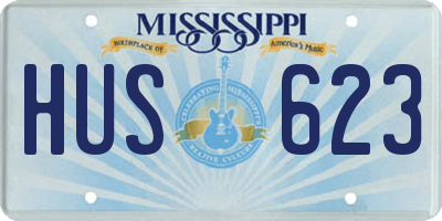 MS license plate HUS623