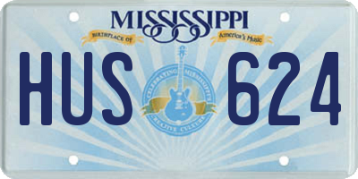 MS license plate HUS624