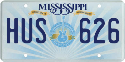 MS license plate HUS626