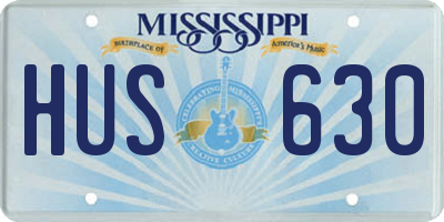 MS license plate HUS630
