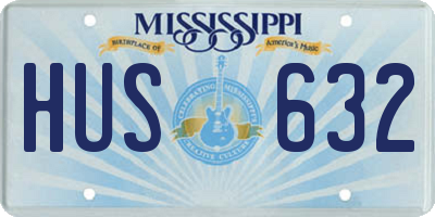 MS license plate HUS632