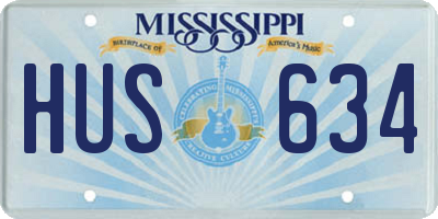 MS license plate HUS634