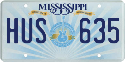 MS license plate HUS635