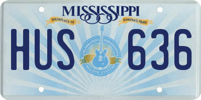 MS license plate HUS636